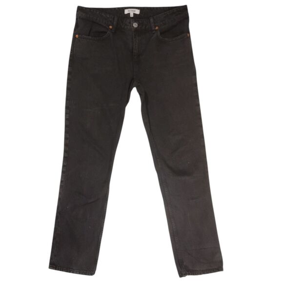 Re/Done 70's Low Rise Straight Jeans In Washed Black W32 - Picture 1 of 12